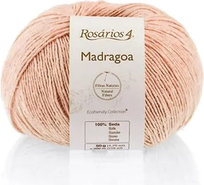 Produktbild von Rosarios 4 Madragoa Seidengarn, 50g, Pfirsich Rosa, ideal für leichte Sommerprojekte