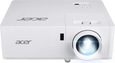 A white Acer projector is shown from the front.