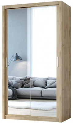 Produktbild von Schiebeschrank mit Spiegel VISTA 120 artisan eiche