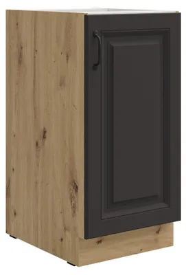 Produktbild von Unterschrank 40 cm Stilo Grau + Eiche Artisan Küchenzeile Küchenblock Küche