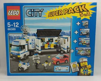 Produktbild von LEGO 66389 City Super Pack Polizei 5 in1 (enthält LEGO 7288, 7279, 7285, 7286, 7741)