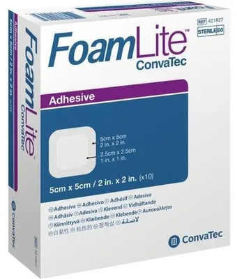 Immagine prodotto di Foam Lite Convatec medicazione in schiumaPoliuretanoadesiva 5x5 cm 10 pz