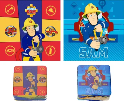 Produktbild von 2x Feuerwehrmann Sam Zauberhandtuch Kinder für Mädchen & Jungen - Magic Towel Kinder Gästehandtuch - Magisches Handtuch Set - Handtücher 30x30 klein