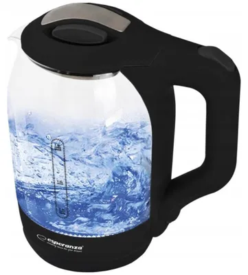 Image de Bouilloire en verre électrique 1,7 l 1500 W avec base rotative 360 et arrêt automatique après ébullition