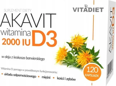 Produktbild von AKAVIT Vitamin D3 2000 in Distelöl 120 Kapseln