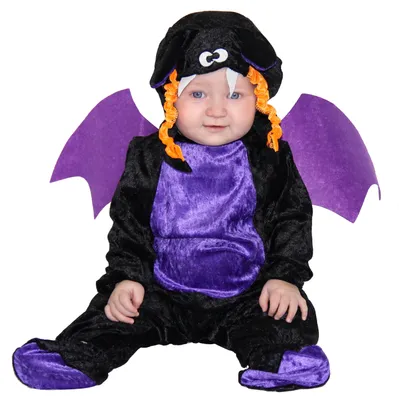 Produktbild von Baby Fledermaus Anzug schwarz Babykostüm Halloween , Größe:86/92