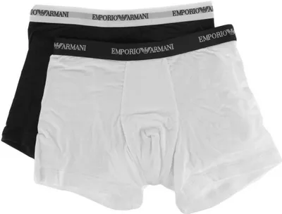 Productafbeelding van Emporio Armani heren boxershorts, model 111268cc717, wit/marineblauw, maat XL (EU)