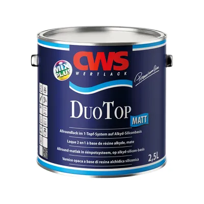 Produktbild von CWS Wertlack DuoTop matt 2,5 Liter weiß