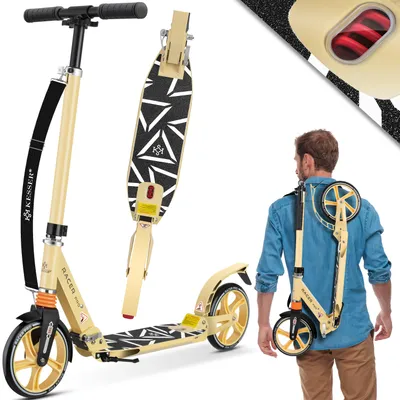Produktbild von KESSER® Cityroller Scooter 205mm Räder PolyurethanBig Wheel - Pro-S Tretroller mit Doppel Federung, City-Roller Scooter klappbar und Höhenverstellbar, Roller Kickscooter für Erwachsene und Kinder