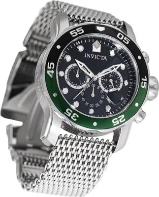 Produktbild von Invicta Pro Diver 47631 Herren Uhr - Quartz Bewegung - Edelstahl mit Schwarzem Zifferblatt - 48 mm