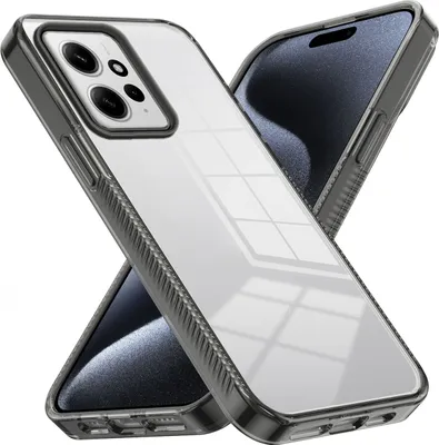 Produktbild von Hülle für Xiaomi Redmi Note 12 4G Rutschfest Kristallklare Stoßfeste TPU Bumper Handyhülle Schwarz