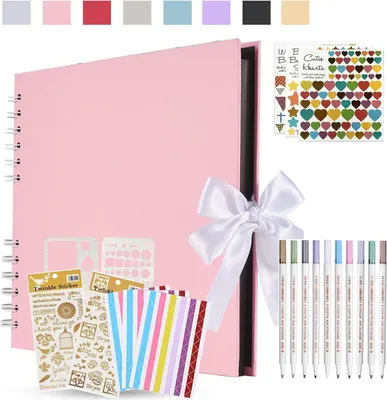 Produktbild von Fotoalbum zum Selbstgestalten 80 Seiten Rosa Hochzeit Valentinstag Geschenk
