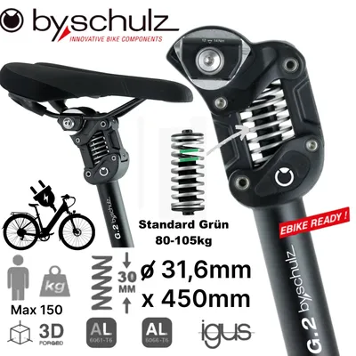Produktbild von by.Schulz G.2 ST Fahrrad E-Bike Tour Gefederte Sattelstütze Standard 31,6 x 450