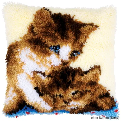 Produktbild von Vervaco PN-0158350 Knüpfkissen Zwei Katzen