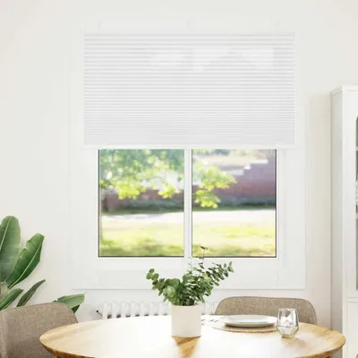 Immagine prodotto di vidaXL Tenda plissettata bianca 105x100 cm larghezza tessuto 104,4 cm poliestere