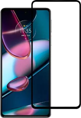 A screen protector is placed over a smartphone screen.