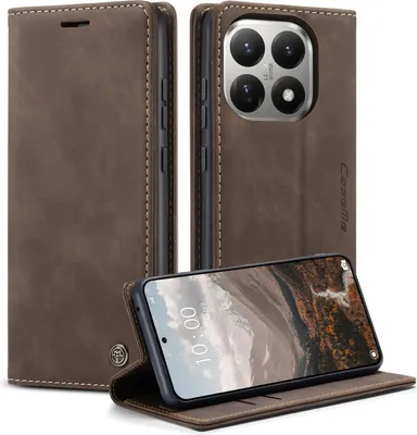 Produktbild von Xiaomi 15T Hülle - CaseMe 013 Klapphülle - Dunkelbraun