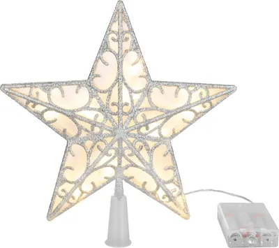 Obrázek produktu pro Vánoční hvězda MagicHome, plastová, 10xLED teplá bílá, 25cm, na baterie
