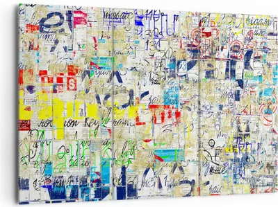 Produktbild von Bild auf Leinwand - Leinwandbild - Straße Graffiti Wand Wandmalerei - 165x110cm - Wand Bild - Wanddeko - Leinwanddruck - Bilder - Kunstdruck - Leinwand bilder - Wandkunst - CE165x110-2907