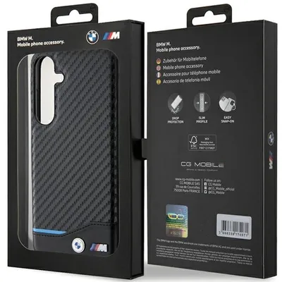 Immagine prodotto di Custodia in pelle Bmw Carbon per Samsung Galaxy S24+ - Nero