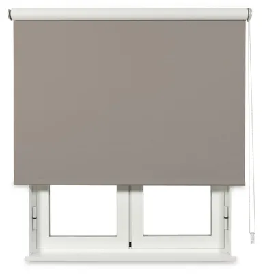 Verdunkelungsrollo 135x250 cm braun Polyester Kettenzug
