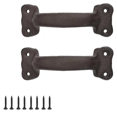 Produktbild von Solidchoice – Set mit 2 schwarzen Türgriffen inklusive Schrauben