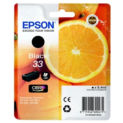 Produktbild von Epson C13T33314010 Druckerpatrone 33 schwarz