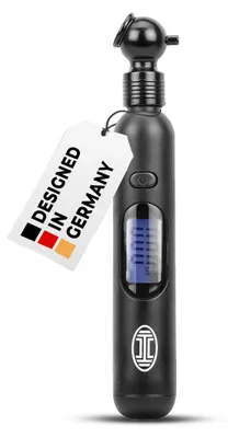 Produktbild von HEYNER® Reifendruckprüfer digital mit LCD-Display 0,2-10,3 bar für Pkw kompaktes robustes Messgerät, inklusive Knopfzellen, präzise Messwerte, vier einstellbare Maßeinheiten, interner Speicher