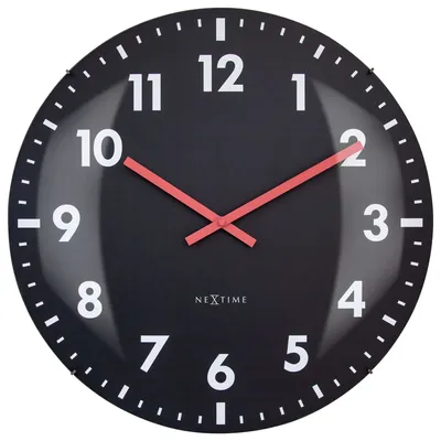 Obrázek produktu pro NeXtime - 3298ZW - Wanduhr - 50cm - schwarz - Duomo 50
