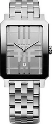 Produktbild von Burberry bu1900 Quarz Uhr Edelstahl Silber 31mm rechteckiges Gehäuse 100m wasserdicht