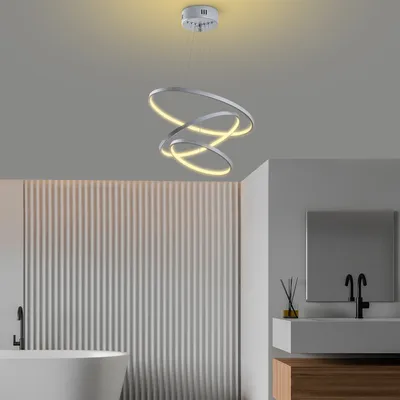 Immagine prodotto di Opviq, Simit - 13699,Lampadario, grigio, CORPO IN METALLO, 50 x 50 x 80 cm