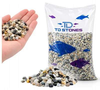 Image de Gravier de quartz gris 4-8mm 16kg - 4-8 mm, 16 kg de TD STONES | Substrat idéal pour aquarium, poissons, crevettes et aquascaping, assure un équilibre parfait et la croissance des plantes
