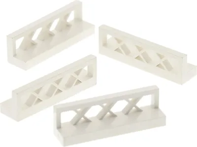 Produktbild von 4x Lego Zaun 1x4x1 weiß Gitter Zäune Gartenzaun Absperrung 4550171 3633