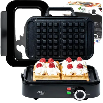 Obrázek produktu pro Waflovač, nepřilnavý povrch, regulace teploty,  EU