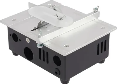 Obrázok produktu pre Mini stolová píla zo zliatiny hliníka - Elektrická píla na drevo - 96 W - 5000 otáčok za minútu - 63 mm pílový kotúč - 15 mm hĺbka rezu - 220 V AC - Na drevo a pre domácich majstrov - Svetložltá