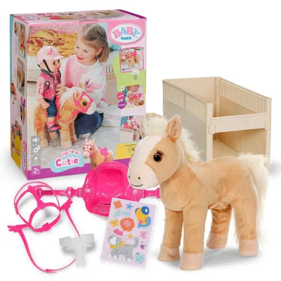 Image de BABY born Mon Petit Poney, avec boîte, animal en peluche pour poupée, à partir de 2 ans, piles non incluses