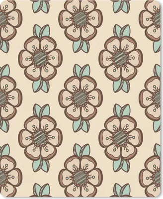 Produktbild von MuchoWow® Mauspad Mousepad Retro - Blumen - Design 30x40 cm - Mousepads - Maus Mat - Pad - Mausunterlage - Mausmatten