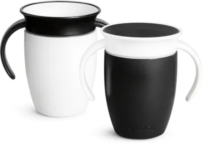 Auslaufsichere 360° Trinkbecher für Babys - 2er-Pack 7oz, BPA-frei, Spülmaschinenfest, Ideal für Kleinkinder