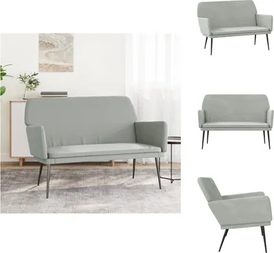 Obrázek produktu pro vidaXL Lavice světle šedá 108x79x79 cm sametová - Lavice