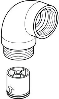 Produktbild von IDEAL STANDARD F960865AA Anschlussbogen 96GR für Handbrause,