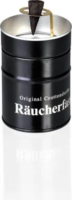 Produktbild von Crottendorfer - Set Räucherkerzenhalter kleines Fass & Räucherkerzen Weihrauch-Melisse Größe M (Standard)