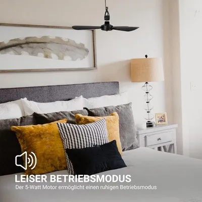 Produktbild von Stille, energieeffiziente plafondventilator mit 5 m Kabel und Schalter