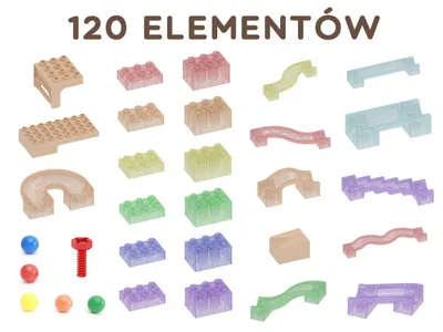 Produktbild von MASTERKIDZ Bahnbausatz für Bälle STEM Board 120 Elemente