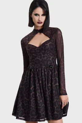 Produktbild von Killstar Kurzes Kleid Damen LEOPARD MINI DRESS braun L