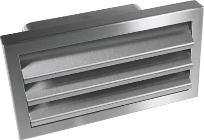 Produktbild von Flachkanal 220x90mm Außengitter Küche Lüftungsgitter Edelstahl Abluft