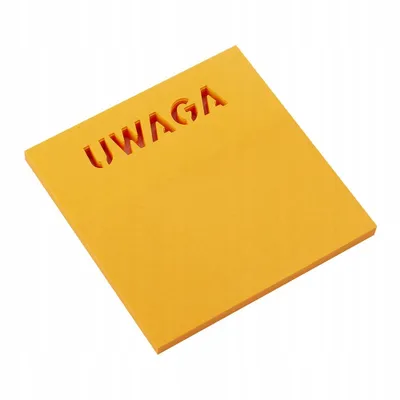 Zdjęcie produktu dla Kolorowe KARTECZKI samoprzylepne NOTES SAMOPRZYLEPNY TEXT 75x75mm 50K UWAGA