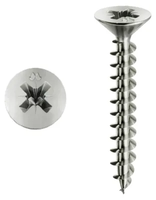 Zdjęcie produktu dla MUSTAD Panelvit Śruba z łbem walcowym Pozidriv - Gwint pełny - Ocynkowana na biało - Ø4.5x80mm - Opakowanie 200 sztuk - PVACZP450800C8C