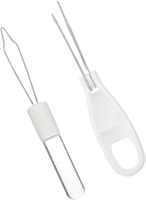 Obrázek produktu pro Pomůcky pro zapínání knoflíků, zipů – pomůcka pro oblékání – usnadňuje oblékání – jednoduché ovládání – 2 kusy – bílá barva