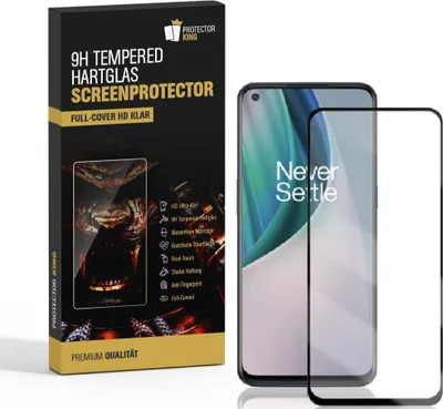Produktbild von 4x 9H Hartglas für OnePlus Nord N100 FULL COVER Panzerfolie Displayschutz SW KLAR Panzerglas Schutzglas