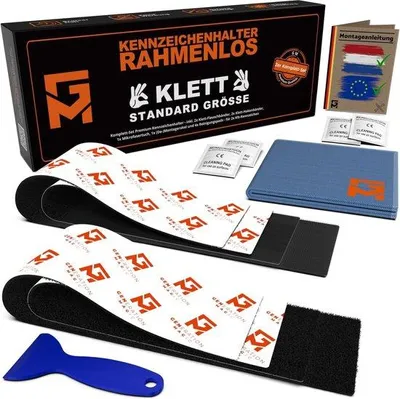 Produktbild von Starker Kennzeichenhalter universell Rahmenlos Schwarz
